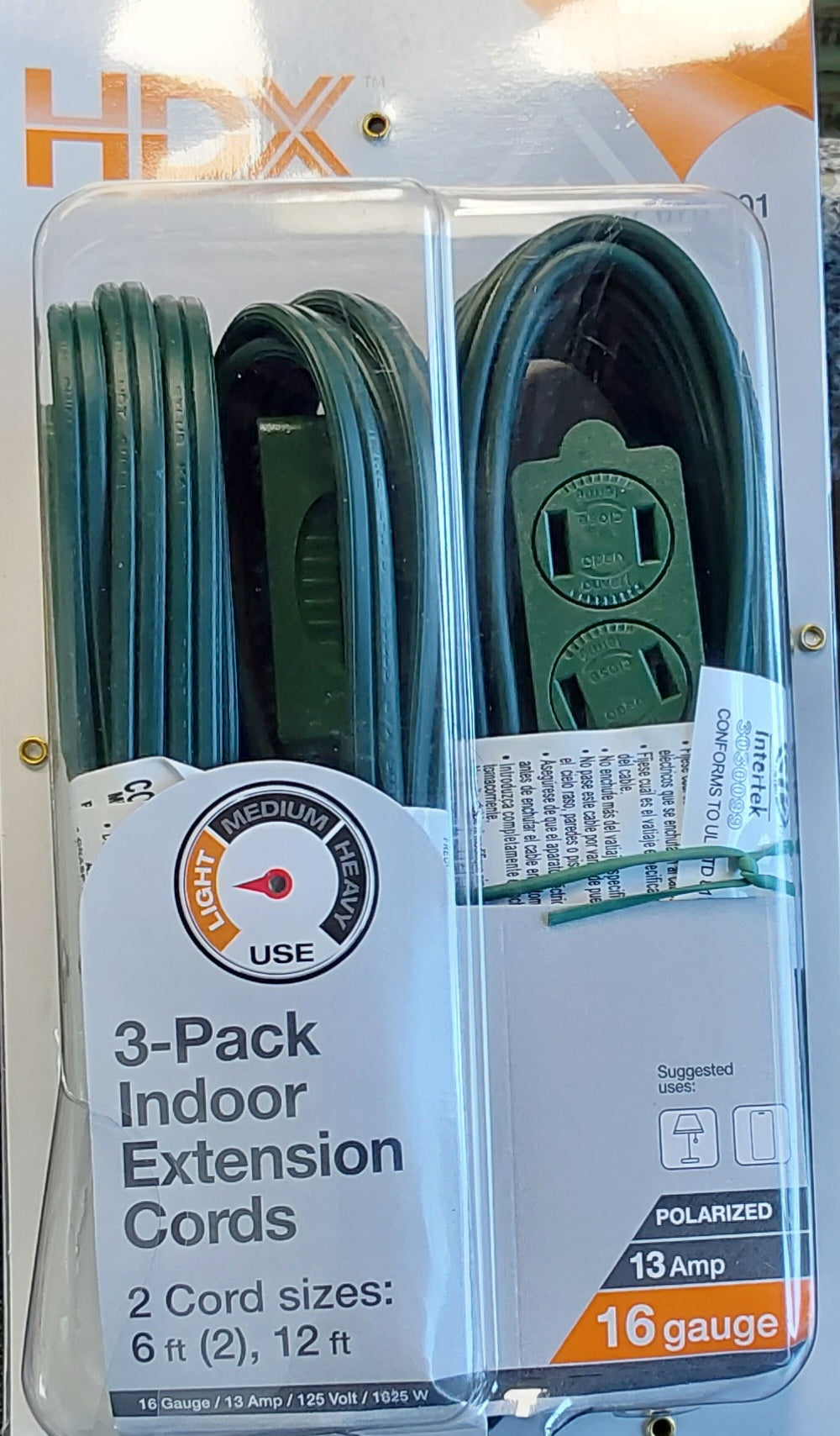 HDX 3-Pack Indoor Extension Cord# 1007676401