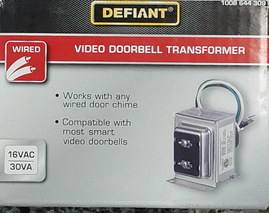 DEFIANT VIDEO DOORBELL TRANSFORMER # 1008644309
