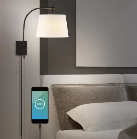 Customer Reviews for JONATHAN Y Gosling 22.5 in. 1-Light Oil Rubbed Bronze Plug-In/Hardwired Iron Gooseneck Swing Arm Wall Sconce Pull-Chain & USB Port