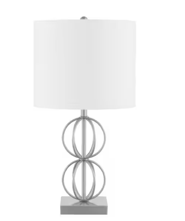 Monteaux Lighting 23 in. 1-Light Pewter Indoor Table Lamp