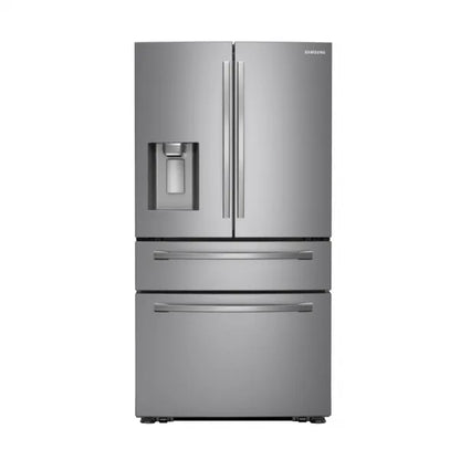 36 in. 28 cu. ft. Standard Depth 4-Door French Door Smart Refrigerator in Fingerprint Resistant Stainless Steel -  Samsung