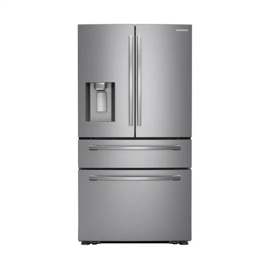 36 in. 28 cu. ft. Standard Depth 4-Door French Door Smart Refrigerator in Fingerprint Resistant Stainless Steel -  Samsung