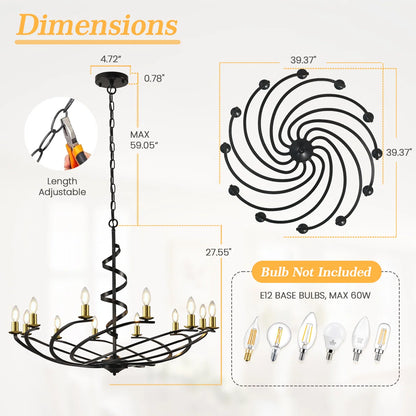 Light Dimmable Chandelier