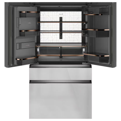 22.3 Cu. Ft. 4-Door French Door Refrigerator in Platinum Glass-Cafe