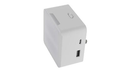 GE Lighting Dual USB Warm Candlelight Plug-in LED Night Light Fixture