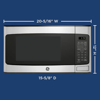 GE JESP113SPSS Countertop Microwave Oven, 1.1 Cubic Ft, Stainless Steel