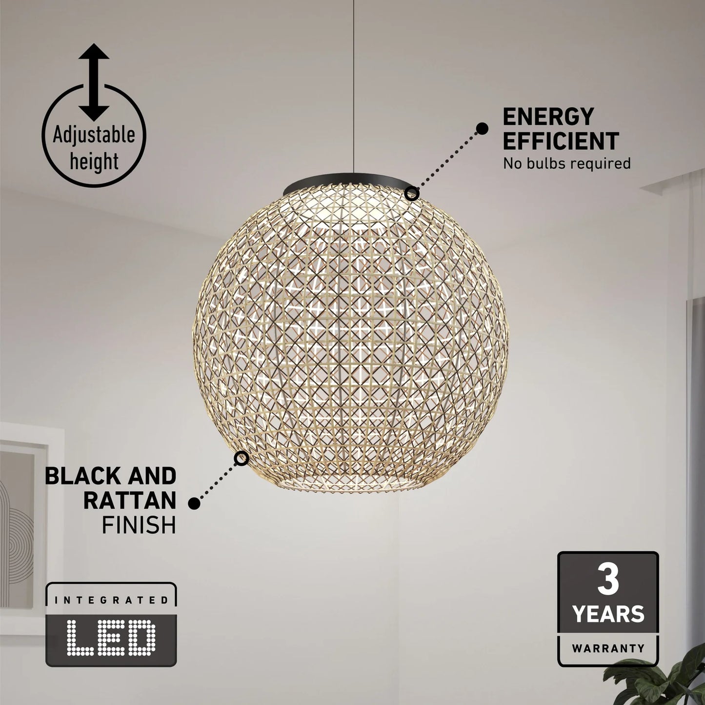Benson LED pendant light 5 CCT