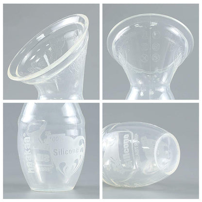 haakaa Manual Breast Pump 4oz/100ml One-Piece Design with Silicone Cap Made by Food Grade Silicone Milk Saver & Milk Catcher for Breastfeeding Moms