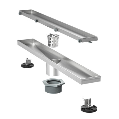 Brushed Bochni Linear Shower Drain Variations