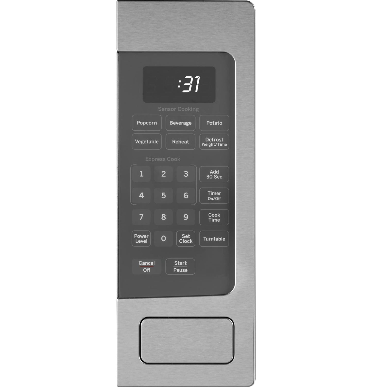 GE PEM31DFWW Profile 1.1 Cu. Ft. White Countertop Microwave