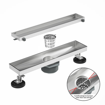 Brushed Bochni Linear Shower Drain Variations