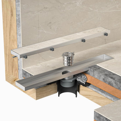 Brushed Bochni Linear Shower Drain Variations