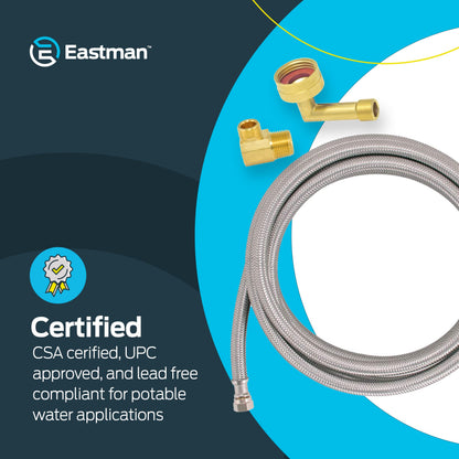 Eastman Stainless Steel Dishwasher Connector - 3/8" x 3/8"