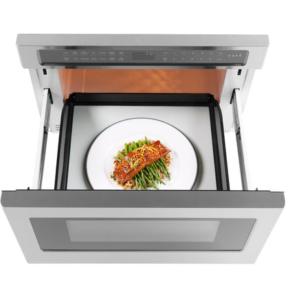 Cafe 24 in. Width . 1.2 cu.ft. Built-In Microwave Drawer in Stainless Steel with Sensor Cooking