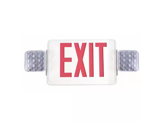 Customer Reviews for Commercial Electric 1-Pack Combo 14-Watt Equivalent Integrated LED White Exit Sign and Emergency Light with Ni-Cad 9.6-Volt Battery