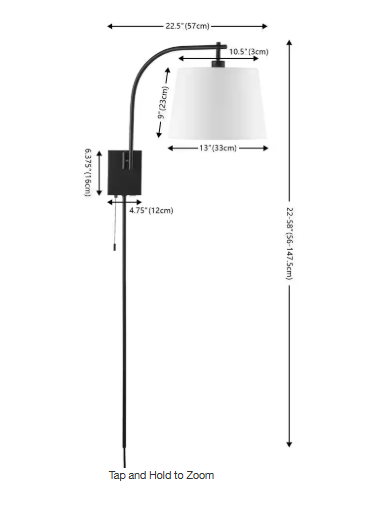 Customer Reviews for JONATHAN Y Gosling 22.5 in. 1-Light Oil Rubbed Bronze Plug-In/Hardwired Iron Gooseneck Swing Arm Wall Sconce Pull-Chain & USB Port