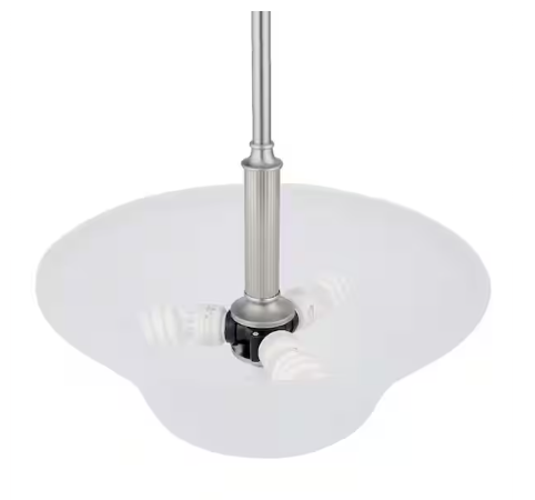 Creekford 3-Light Brushed Nickel Pendant with Frosted Glass Shade