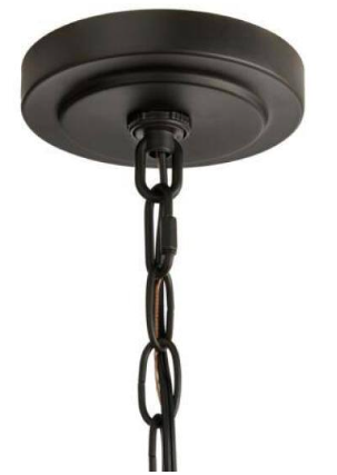 Pavlen 5-Light 23 in. Rustic Bronze Hanging Candlestick Chandelier with Clear Glass Shades for Dining Room