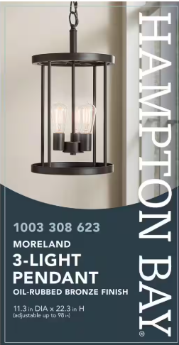 Moreland 3--Light Bronze Pendant