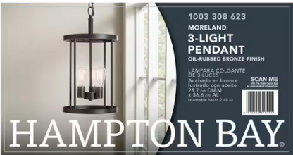 Moreland 3--Light Bronze Pendant
