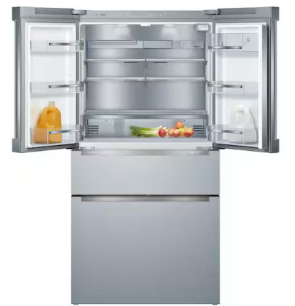 Bosch 800 Series 21 cu. ft. Smart Counter Depth 4-Door French Door Recessed Handle Refrigerator
