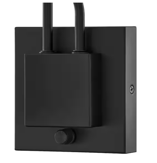 Hilley 32 in. 2-Light Matte Black Wall Sconce