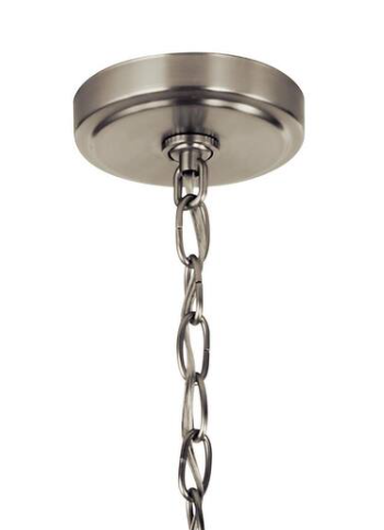 Armando 24.35 in. 5-Light Brushed Nickel Updated Traditional Shaded Circle Chandelier for Dining Room