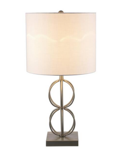 Monteaux Lighting 23 in. 1-Light Pewter Indoor Table Lamp