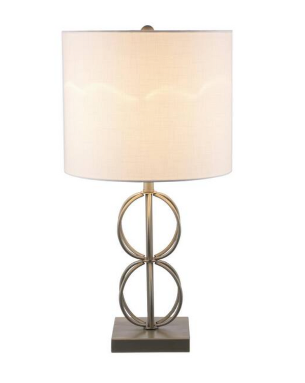 Monteaux Lighting 23 in. 1-Light Pewter Indoor Table Lamp