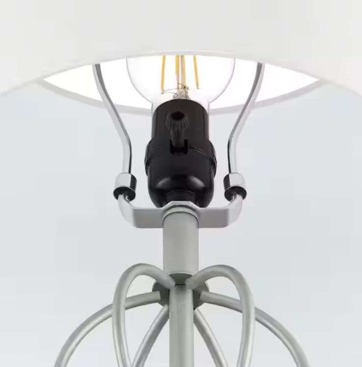 Monteaux Lighting 23 in. 1-Light Pewter Indoor Table Lamp