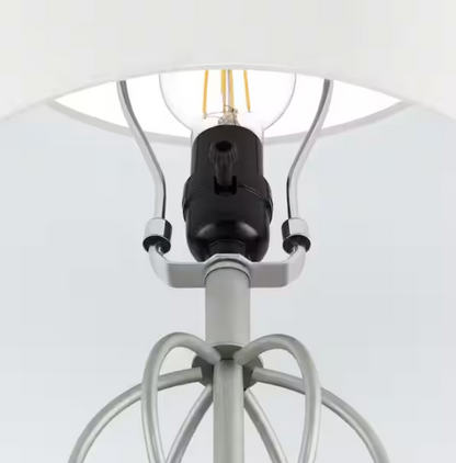 Monteaux Lighting 23 in. 1-Light Pewter Indoor Table Lamp