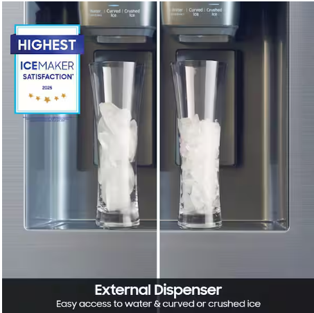 36 in. 28 cu. ft. Standard Depth 4-Door French Door Smart Refrigerator in Fingerprint Resistant Stainless Steel -  Samsung