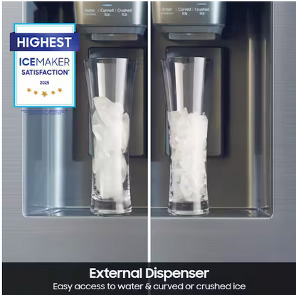 36 in. 28 cu. ft. Standard Depth 4-Door French Door Smart Refrigerator in Fingerprint Resistant Stainless Steel -  Samsung