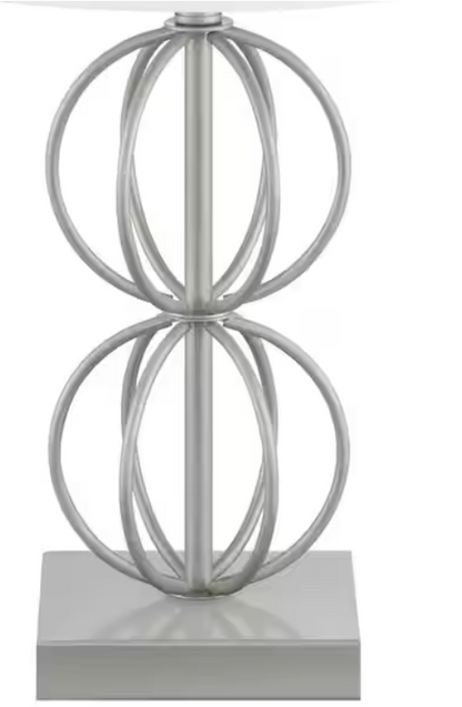 Monteaux Lighting 23 in. 1-Light Pewter Indoor Table Lamp