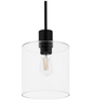 Hampton Bay Sutton Place 1-Light Matte Black Pendant
