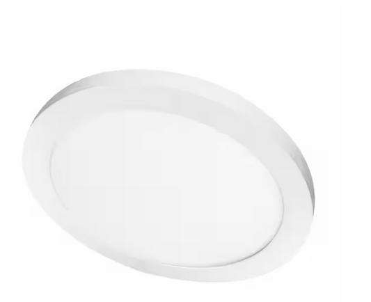 11 in. 12.5-Watt Dimmable White Integrated LED 875 Lumens Round Flat Panel Flush Mount Ceiling Light Color Change 5CCT
