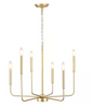 Mercer 6-Light Gold Classic/Traditional Chandelier Candle Style for Living Room Kitchen Island Foyer Bedroom