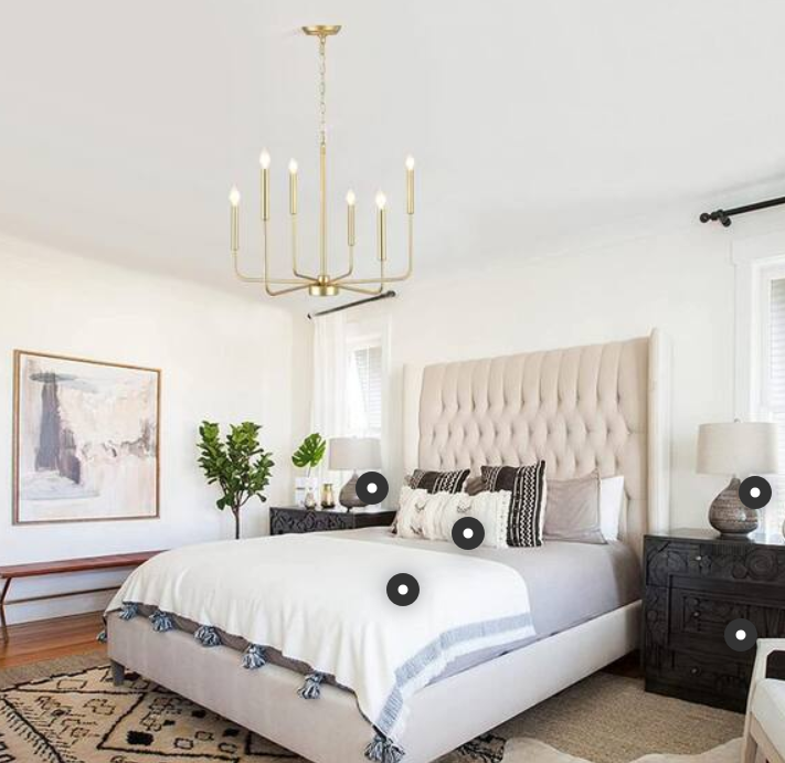 Mercer 6-Light Gold Classic/Traditional Chandelier Candle Style for Living Room Kitchen Island Foyer Bedroom