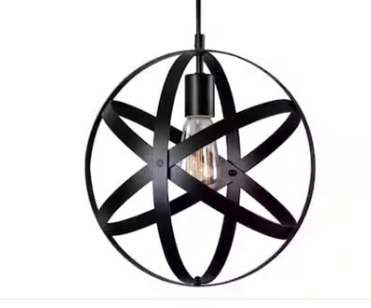 Home Decorators Collection Orbit 1-Light Black Mini Pendant