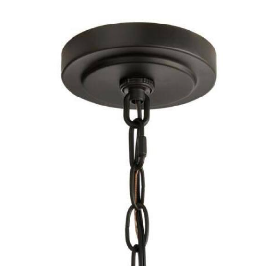 Pavlen 5-Light 23 in. Rustic Bronze Hanging Candlestick Chandelier
