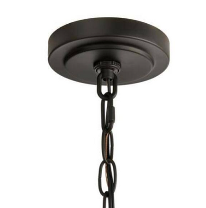 Pavlen 5-Light 23 in. Rustic Bronze Hanging Candlestick Chandelier