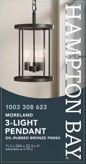 Moreland 3--Light Bronze Pendant