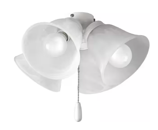 Fan Light Kits Collection 4-Light White Ceiling Fan Light Kit