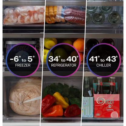 GE Profile 22.9 Cu. Ft. Counter-Depth Quad-Door Refrigerator