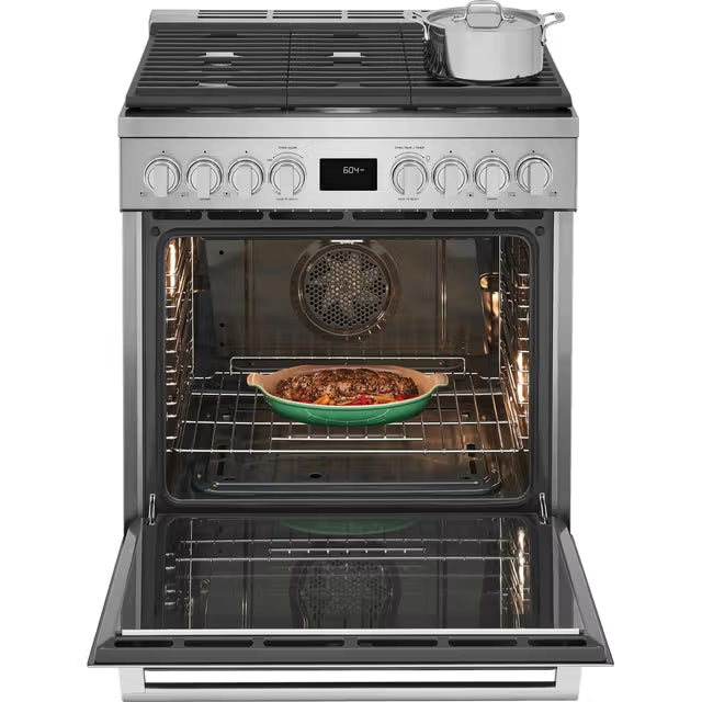 30" Front Control Freestanding Gas Range ECFG3068AS