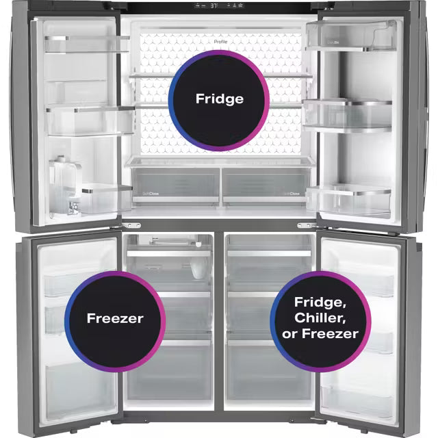 GE Profile 22.9 Cu. Ft. Counter-Depth Quad-Door Refrigerator